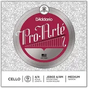 D'Addario Pro-Arte Cello Single G String, 4/4 Scale, Medium Tension, J5903 4/4M