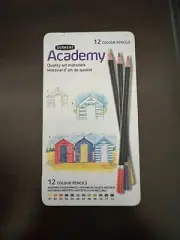 Derwent Academy 12 Colour Pencils - Brand New