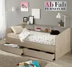 SINGLE DAY BED BED FRAME - COZY STORAGE SOLUTION WITH DRAWERS IN SANOMA OAK