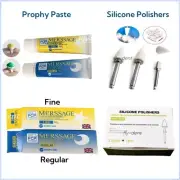 Dental Prophy Paste Regular/Fine Grit Polishing Prophylaxis + Silicone Polishers