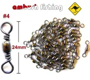50 Quality BARREL SWIVELS SIZE #4 BLACK NICKEL FISHING