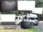 BLACK 800 x 450 KEYLESS TABLE FOLDING DROP DOWN CARAVAN RV PICNIC TABLE RV
