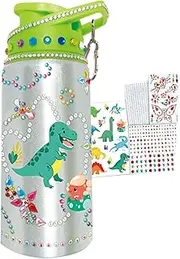 Gem Decorate Your Own Water Bottle | Create Your Own Water Bottle | Water Bottle with Stickers - Gem Painting Crafts for Boys Girls Aged 6-12, Arts and Crafts Kit Toys