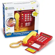 Learning Resources Teaching Telephone, Toy Telephone, Phone for Kids, Pre-Recorded Greetings, Ages 3+