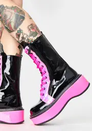 [Demonia] Candy Electric Fusion UV Platform Boots