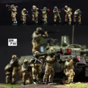Homemade 1/72 Ukrainian anti-tank squad 7-person Group Finished Colored Model