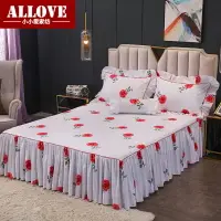 在飛比找樂天市場購物網優惠-純棉床裙式床罩三件套全棉防滑床套玫瑰花床單件1.5m1.8m