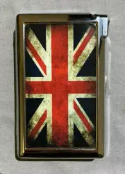 Union Jack Flag Image Cigarette Case with lighter ID Holder Wallet D 01