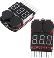 Tofficu Accurate Battery Capacity Display Lithium Battery Tester Low Voltage Alarm Sound for Automotive Household