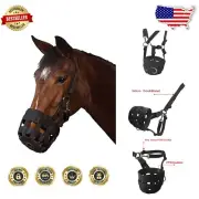 Lightweight Grazing Muzzle with Waffle Basket Design - Medium Horse Sizes