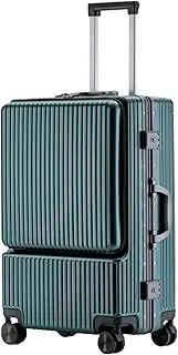 [HAFUNE] Light Suitcase Carry On Luggage Aluminum Frame Suitcases With Wheels Dry And Wet Separation Design Wheeled Luggage, B, 26in
