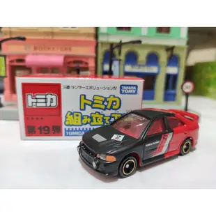 Tomica 組立 工場 第19彈 絕版 三菱 Mitsubishi Lancer EVO IV 紅色紅內裝 經典 名車