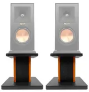 (2) 8” Wood Bookshelf Speaker Stands For Klipsch RP-150M Bookshelf Speakers