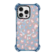 iPhone 16 Pro Bounce Case MagSafe Compatible Dusty Pink Leopard Phone Case