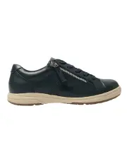 [Wide Steps] Normandy Sneakers in Navy Leather