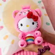 Hello Kitty Dressed As Cheer Bear Care Bears 9" Fun-Size Plush - Soft, Huggable