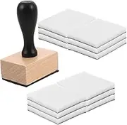 Sewroro Colored Seal Set Foam Pad for Drawing Round Ink Blending Tools Coloring Tools DIY Crafting Round Foam Pads Replacement Drawing Blending Tools Wood Stamping Tools Card Making Wooden