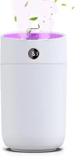 MOGONE Humidifier for Bedroom Large Room, 3L Humidifier With Double Nozzle, Last up to 60 Hrs,Top-Fill, Auto Shut-Off, Digital Display, Aroma Diffuser, Low Noise, 7 Color Night Light Function