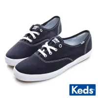在飛比找momo購物網優惠-【Keds】CHAMPION 品牌經典綁帶休閒鞋-藍(919