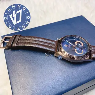 帝安諾-實體店面 MASERATI 瑪莎拉蒂手錶 經典運動跑車三眼計時腕錶 皮錶帶 藍面玫瑰金 R8871612024▶99購物節 | 領券滿額現折$200↘$399免運