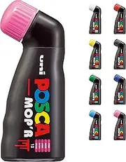 POSCA uni-ball 183228 POSCA Marker Mop 'R PCM-22, Round Stamp Tip 3-19 mm, Pink, Pack of 1, Ergonomic Shape
