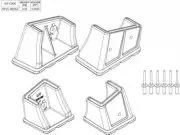 BAILEY Spare Part Foot Kit for Fibreglass P150 Platform & Dual Purpose Ladders