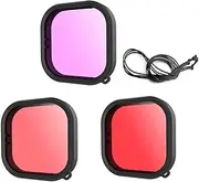 HoneTeek Dive Filter for GoPro Hero 13/12/11/10/9 Black Waterproof Action Camera, Color Correction Lens Filter for Underwater Photography, Dive Kit for Snorkeling, Accessories