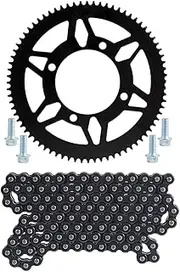 YC Yier 219H 112 Links Drive Chain + 76T Rear Sprocket for Racing Go Kart Karting Drift Trike Scooter Mini Bike ATV Dirt Bike Pit Bike Pocket Bike Motorcycle