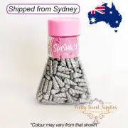 UNICORN HORNS SILVER 6mm Sprinkles Cake Cupcake Decorating Cachous - 110g