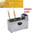 2000W Electric Pasta Cooker 2 Baskets Noodle Cooking Machine Quick Pasta Maker