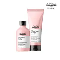 在飛比找momo購物網優惠-【L’OREAL 巴黎萊雅PRO】絲漾博飽和護色洗潤組(洗髮