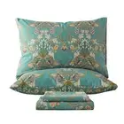 Zusbest Floral Sheets King Bed Sheets Set Boho 100% Cotton Percale Shabby Vin...