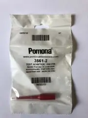 Pomona 3561-2 Banana Plug Test Adapter With .040 Pin, Red