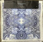 Cynthia Rowley Blue Paisley Lace Edge Cloth Placemats Set Of 4
