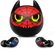 Wireless Earbuds Bluetooth Earphones with Mic Touch Control Spider Man Design