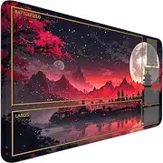 AI Painting TCG Playmat - MTG Trading Card Game Mat with Zone, 24x14 Inches Original Playmats, Smooth Surface for Rubber Collection - Dark Swamp Design 411-046
