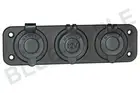 3 way 12V Accessory Plate Flush mount 2 Engel Fridge socket + 1 x Cigarette