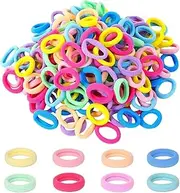 200 Pcs Hair Bobbles, Colorful Cotton Elastic Soft Mini Hair Ties for Ponytail Holder Hair Bobbles