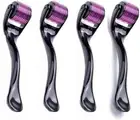 4 Pcs Derma Rollers For Face,Beard Roller, Microneedle Roller Beard Growth Kit,