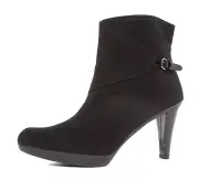 Stuart Weitzman Gorgeous Black Buckled Side Bootie N5116 Women's Size 9.5 M