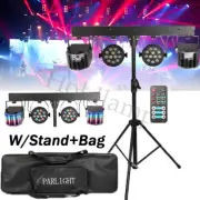 180W LED Par Can Light Stand RGBW DMX Remote DJ Party Bar Band Light with Bags