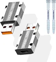 120W Lightning Adapter USB-A to TYPE-C Adapter Gray x2