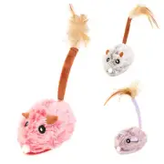 Cat Mice Toy Interactive Realistic Chew Toy Cat Teaser Toy for Indoor Cats