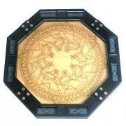 Gaming Dice Tray ~ Wooden Octagon with Laser Etched Celtic Design