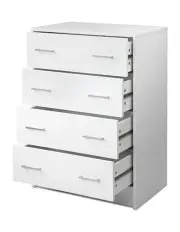 [Artiss] Tallboy 4 Drawers Storage Cabinet in White