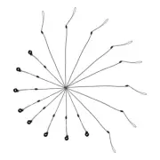 8 PCS Anti-lost Pen Lanyard Chain for Clipboard Bungee Signature Holder Leash