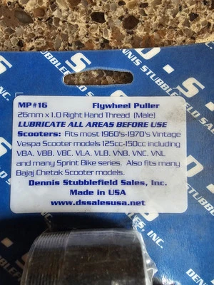 Vespa Magneto Flywheel Puller Mp-16