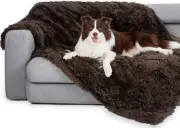 Waterproof Plush Long Faux Fur Pet Throw Blanket Ultra Soft Fluffy Bed Couch Cov