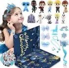 Girls Advent Calendar Princess 2024, 24 Pcs Blue Ice Princess Toys for Christmas
