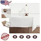 Elegant 58x84 Inch Cotton Linen Hemstitch Tablecloth for Vintage-Inspired Dining